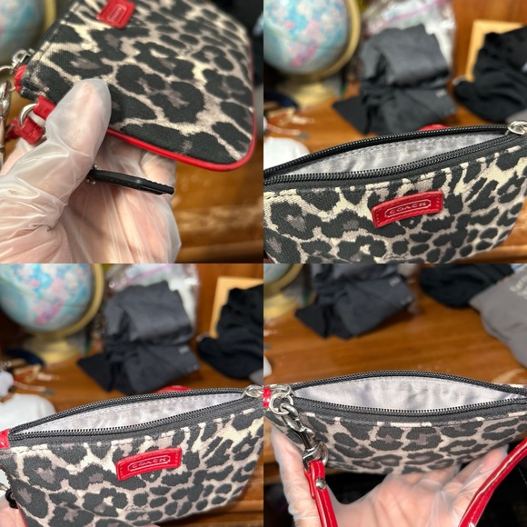 Coach Park Ocelot Leopard Print Cloth Wristlet Wallet - “Jennie” - Picture 15 of 16